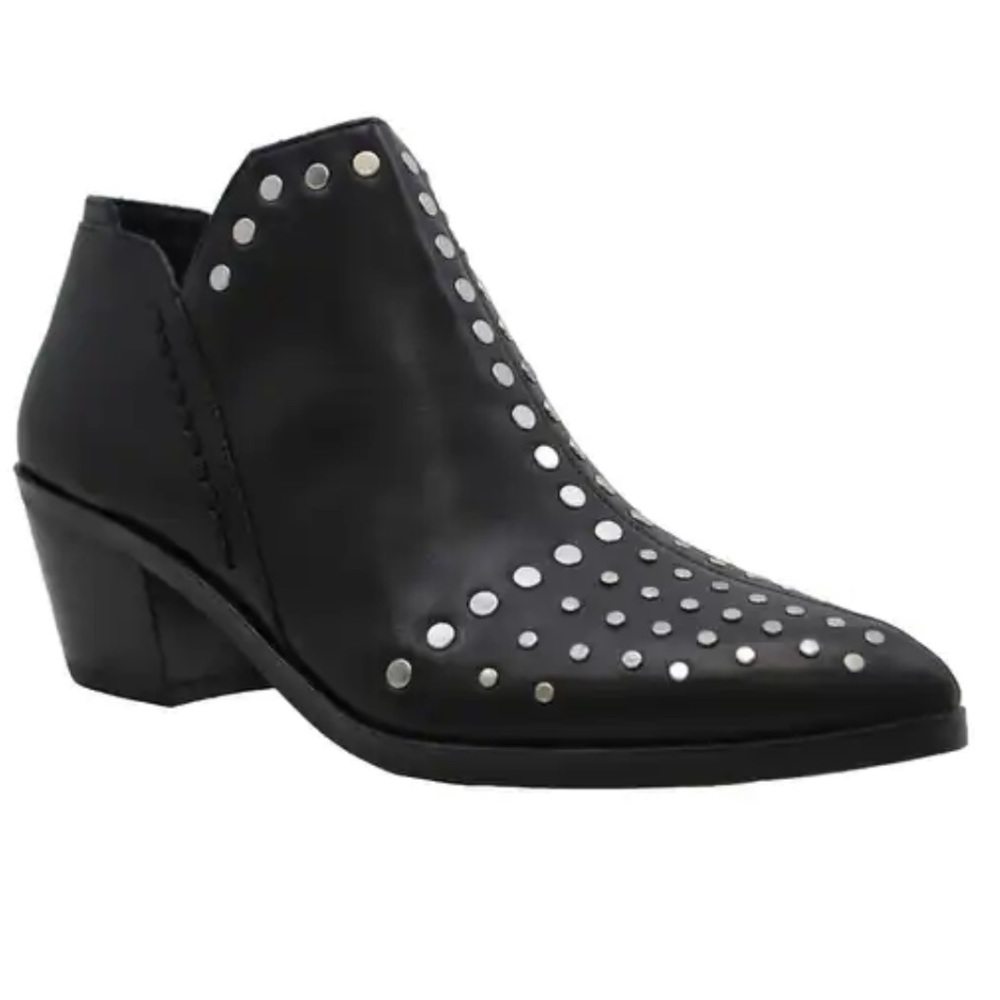 1 State loka black leather studded bootie size 8.5